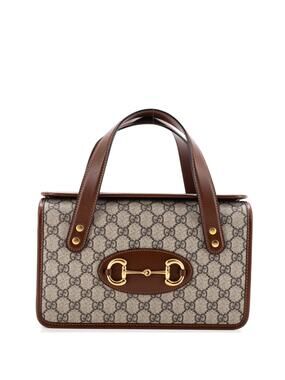 Gucci Horsebit Boston Bag Gg Coated #314797G17B